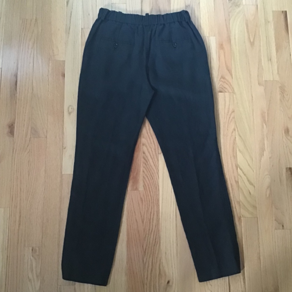 Etoile Isabel Marant Black Extended Tab Slouchy Pleated Ankle Length Pants - Picture 4 of 9